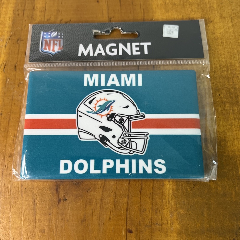 NFL Miami Dolphins Magnet - Rectangle 2.5" x 4" - Brand New